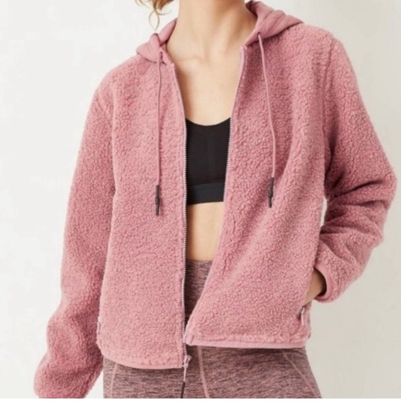 JoyLab Jackets & Coats Joy Lab Womens Full Zip Sherpa Jacket With